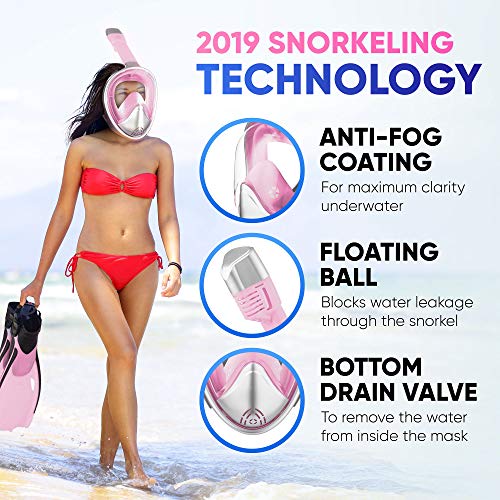 image for Platinum Arowana Full Face Snorkel Mask for Woman and Men Panoramic Vi