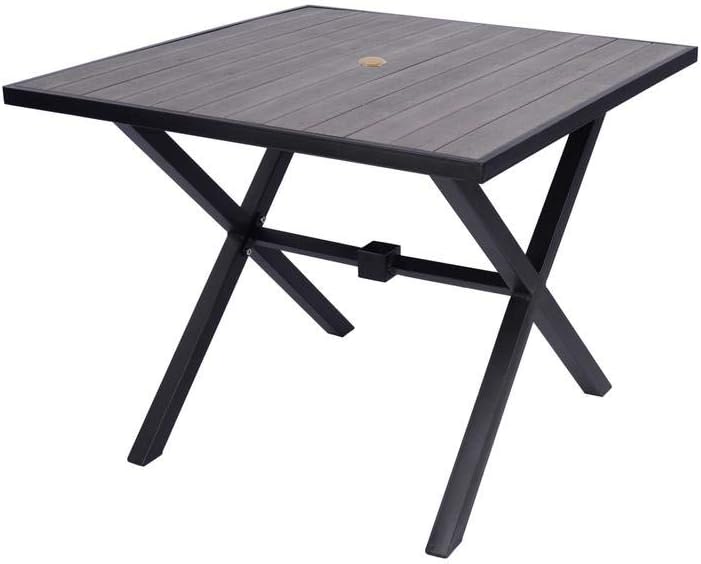 Amazon Com Hampton Bay 35 In Laguna Point Square Outdoor Patio Dining Table Kitchen Dining