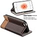 WenBelle for iPhone 5S / SE Case, Stand Feature,Double Layer Shock Absorbing Premium Soft PU Color Matching Leather Wallet Cover Flip Cases for Apple iPhone SE / 5S 4.0 inch Brown