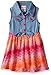 Nannette Girls' Tie Front Dress with Chiffon Skirt