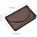 Blulu 2 Pieces PU Leather Business Card Cases Card Holder Wallet Name Card Case with Magnetic Shut for Men and Women (Coffee and Black)