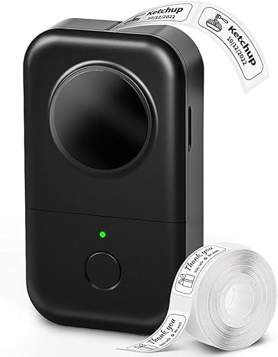 Phomemo D30 Etikettendrucker, Bluetooth Selbstklebendes Etikettiergerät Tragbarer Beschriftungsgerät Selbstklebend Labeldrucker, Wiederaufladbar Ohne Tinte Mini Label Printer Für Zuhause, Büro, Schule