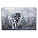 Yochoice Non-slip Area Rugs Home Decor, Stylish Running Wolf in the Mist Floor Mat Living Room Bedroom Carpets Doormats 31 x 20 inches
