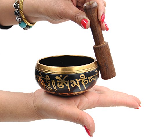 Tibetan Meditation Om Mani Padme Hum Peace Singing Bowl With Mallet