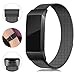 Find-MyWay Replacement Compatible with Fitbit Charge 3 Bands/Charge 3 SE Metal Bands Wristband Accessory Breathable Sport Bracelet Strap Small & Large for Women Men Silver Rose Gold 10 Colors