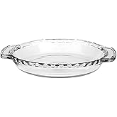 Anchor Hocking Oven Basics 9.5-Inch Deep Pie Plate, Clear, 1 Piece