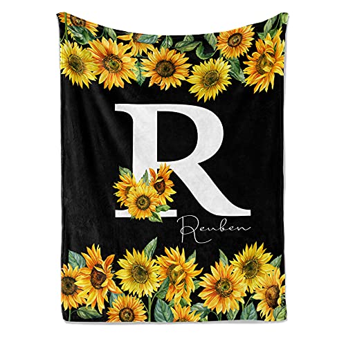 Jekeno Sunflower Gifts Blanket, Double Sided Print