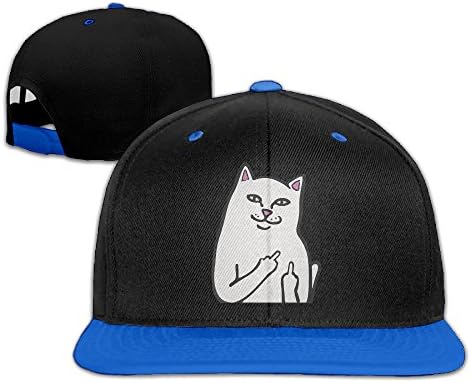 Cool Funny Humor RIPNDIP CAT Peaked Hip-Hop Cap RoyalBlue