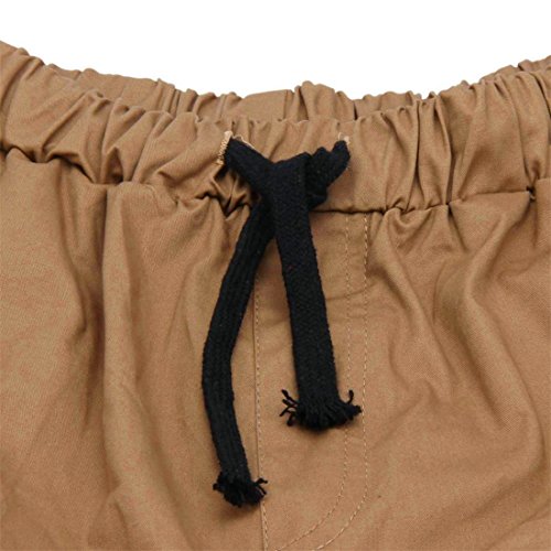 HANYI Fashion Men'S Leisure Tether Sports Collapse Pants Street Harem Tapered Pants (31, Khaki)