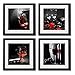 Framed Wine And Grapes Wall Art Prints Posters For Living Room Decorations Black White And Red Rose Wall Art Decor Artwork Canvas Paintings 4 Piece Black Frames With White Mat Pictures For Kitchen