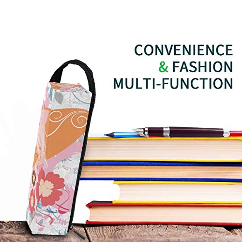 Flowers Surfboard Pencil Case Big Capacity Zipper Pen Pencil Pouch Students Stationery Cosmetic Makeup Bag for School Office - Thumbnail 4