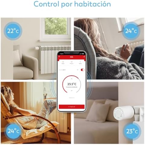 - Set di testine Duo per radiatore + sensore portatile, valvola termostatica, controllo app e voce (Alexa e Google Home), modalità manuale/automatico.Necessario dispositivo Bridge/HUB ZigBee 3.0