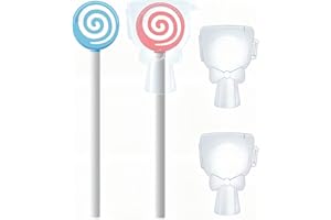 Y-Kelin Kids Tongue Scraper Cleaner，Lollipop Shape Soft Silicone Brush, Clean The Whole Tongue, BPA Free(2 Pack)