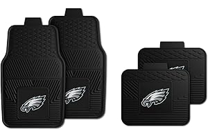 Fanmats Philadelphia Eagles Set of 4 Car Mats for Cars, SUV, Pickups - All Weather Technology Protection, Deep Reservoir design, Universal Fit - 3D NFL Team logo - 29” x 17” Front - 14” x 17” Rear Mat