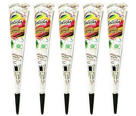 5x25g Temporäre Tätowierung, Tattoo Paste Kegel, Körperkunst - Weiss (125)