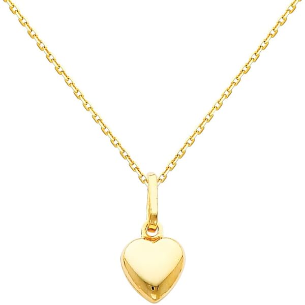 10K Yellow Gold スモールハートチャーム ネックレス 10K Yellow Gold スモールハートチャーム ネックレス
