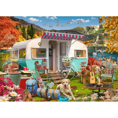 Vermont Christmas Company Autumn Camper Jigsaw Puzzle 1000 Piece
