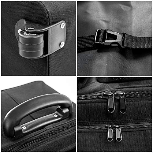 PDH PDH Drum Hardware Case Protection Racket Hardware Bag with Wheels and Outer Zippered Pockets