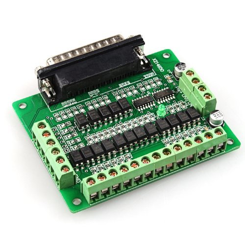 RioRandÂ®CNC 6 Axis DB25 Breakout Board Adapter For PC Stepper Motor Driver MACH3 KCAM4 EMC2 + DB25 Cable