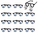 Blue Panda 12 Count Glasses, Scary Disguise Eyeball Glasses, Silly Party Favors, and Gag Gifts for Halloween, April Fools Day and Themed Party, 4.7 x 1.7 x 4.9 inches