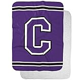 Cornell College Big Red Primary Logo Stripes Sherpa