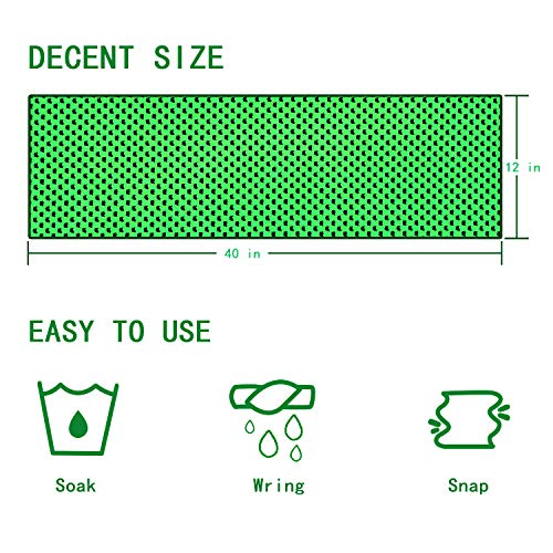 Wesoke Cooling Towel for Sports, Workout, Fitness, Gym, Yoga, Running, Travel, Camping & More (3 Packï¼ŒGreen)