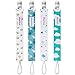 Pacifier Clip, 4 Pack, Unisex Stylish Design Pacifier Teething Toy Holder, Fits All Pacifier Styles for Girls and Boys - Unique Baby Shower Gift (Gift set)