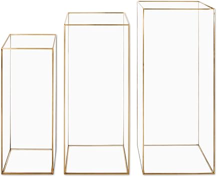 Amazon Com Koyal Wholesale Geometric Hurricane Candle Holder Set