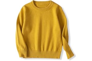 ACESTAR Boys and Girls' Uniform Cotton Crew-Neck Sweaters Long Sleeve Pullover Knit Sweater