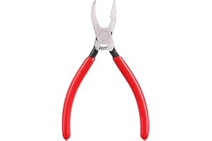 Stained Glass Breaker Grozer Pliers, Professional Glass Cutting Tool, Red Handle for Stained Glass, Tiles, Mosaic, Mirrors,Bo