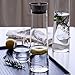 Hiware Glass Water Carafe with 18/10 Stainless Steel Lid Heat Resistent Glass Pitcher For Hot/Cold Water and Juice Beverage Decanting and Serving Wine, 40 Oz