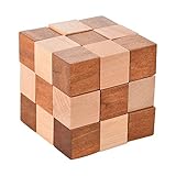 Twister.CK Snake Cube:Handmade & Organic Serpent Cube 3D Brain Teaser Wooden Puzzle,Twisting Snake Puzzle,Wooden Puzzle Snake Cube,Classic Brain Teaser Puzzle for Kids Boys/ Girls /Adults.