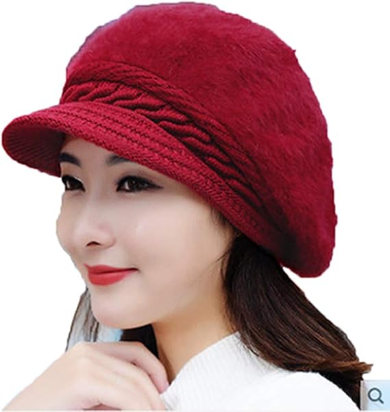 Amazon ベレー帽 レディース ベレー F 無地 フリーサイズ おしゃれ 小顔効果 ストレッチ ニット帽 暖かい 柔らかい つば付 帽子 ぼうし かわいい 無地 カラー シンプル もこもこ 裏ボア プレゼント 旅行 コーデ ニットキャップ 防風 帽子 通販