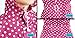 Zicac Women's Polka Dots Raincoat Belted Rain Jacket (One size, Magenta)