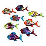 Small Plush Shiny Colored Fish Toy For Kids 
