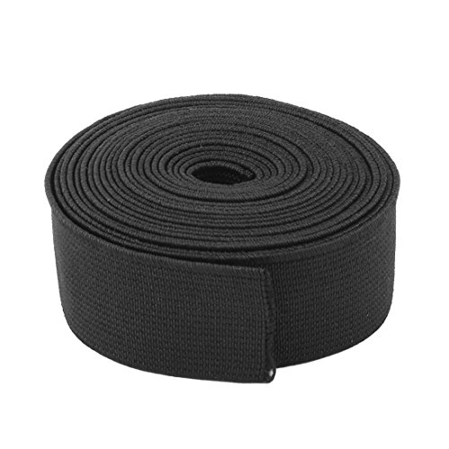 uxcell Polyester Tailoring Sewing Handcraft Clothes Cuff Elastic Band 2.7 Yards Black