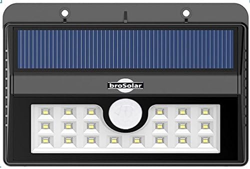 Outdoor Wall Solar Lights - Super Bright 20 Big LED Motion Sensor Solar Powered Wireless Waterproof Security for Garden Ponds Accent Lighting Decor Lamp Finials Lights with Three Smart Modes