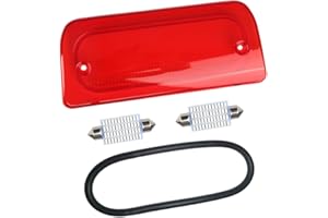 RAVSOFT 3rd Third Brake Light Lens Red Cover with Seal Gasket Extended Cab Only Compatible with 1994-2003 Chevy S10 GMC Sonoma 1997-2000 Isuzu Hombre High Mount Stop Lamp Assembly