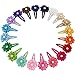 Boutique Baby Hair Flowers Snap Clips Wrapped Fabric Ribbon Berrettes Hair Pins for Toddler Girls Teens