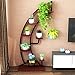 YS Tall Plant Stands Indoor with Creative Shape, Large Functional Iron Flower Stand for Displaying Plant/Books/Bonsai, Metal Display Shelf for Dining Room, Living Room, Office, Dorm Room (Bow, Black)thumb 2