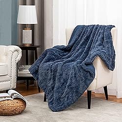 joybest Faux Fur Throw Blanket for Couch, Tie-Dye