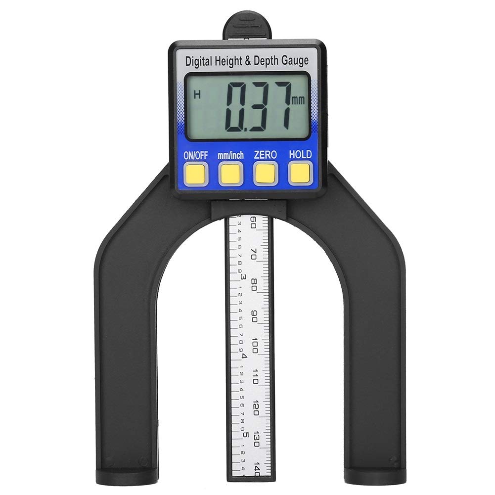 Depth Gauge-0-80mm Digital Precision Height Aperture Depth Gauge Ruler with Magnetic Feet Base
