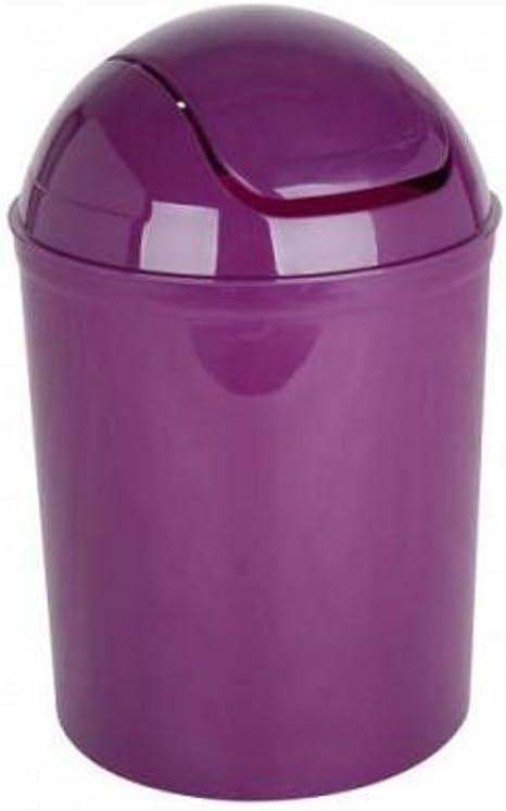 Purple Plastic Bathroom Bin 5 Litres Swing Bin 30 x 20 cm: Amazon.co.uk: Kitchen & Home