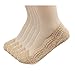 Oureamod Women No Show Lace Hidden Boat Socks Beige 5 Pack