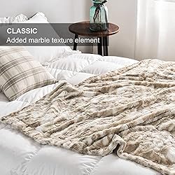 Soft Throw Blanket, 50" x 60" Luxurious Warm Thick