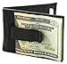 Alpine Swiss Mens Genuine Leather Flip-Fold Money Clip Front Pocket Wallet Black