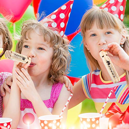 Sunshane 3 Pieces 7.48 Inch Wooden Train Whistles for Kids, Wood Whistle 4 Tones Train Whistle for Party Favors Party Noisemakers