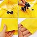 Age 2-10 Years Kids Hooded Button Down Long Jacket Bow Lightweight Raincoat