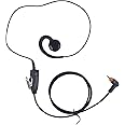 WODASEN 1-Wire C-Swivel TLK100 Walkie Talkie Earpiece Two Way Radio Headset with Mic PTT for Motorola Wave TLK-100 SL300 SL3500e SL7550e SL7580e SL7550 SL7580 SL7590 SL4000 SL1600 SL2600