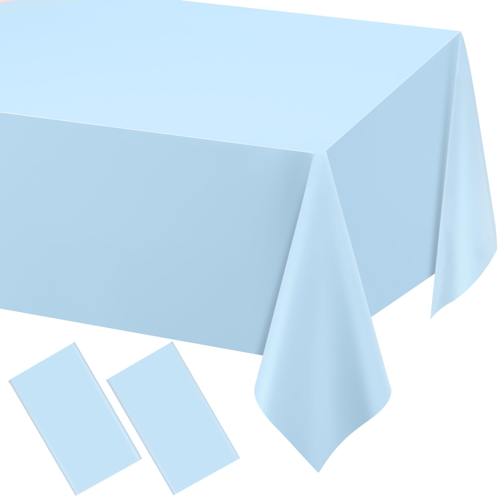 WNINK 2 Pack Light Blue Rectangular Plastic